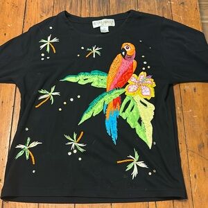 Vintage Victoria Harbour Embroidered Shirt